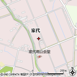 静岡県掛川市家代391周辺の地図