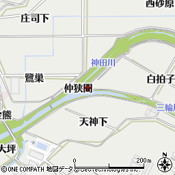 愛知県豊橋市石巻本町仲狭間周辺の地図
