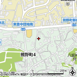 熊野町4丁目公園周辺の地図