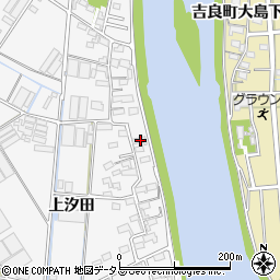 愛知県西尾市一色町松木島上汐田107周辺の地図