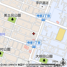 姫路白浜北郵便局周辺の地図