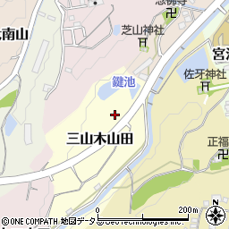 京都府京田辺市三山木山田周辺の地図