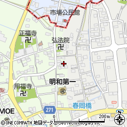 静岡県袋井市春岡229周辺の地図