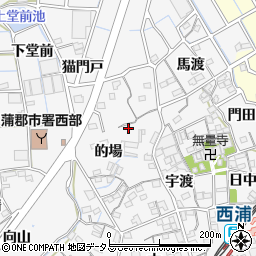 愛知県蒲郡市西浦町的場31周辺の地図