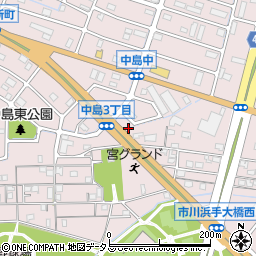 兵庫県姫路市飾磨区中島3丁目9周辺の地図