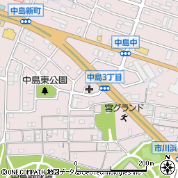 兵庫県姫路市飾磨区中島3丁目133周辺の地図