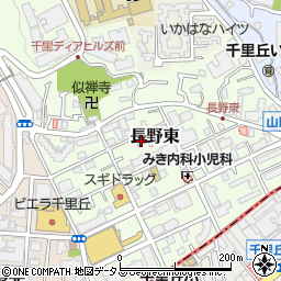 大阪府吹田市長野東12-23周辺の地図