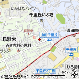大阪府吹田市長野東17周辺の地図