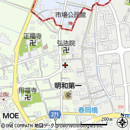静岡県袋井市上山梨909-1周辺の地図