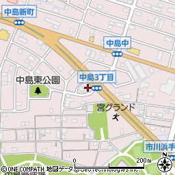 兵庫県姫路市飾磨区中島3丁目141周辺の地図