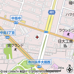 兵庫県姫路市飾磨区中島318周辺の地図