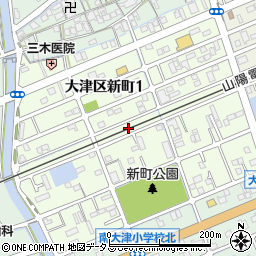 兵庫県姫路市大津区新町周辺の地図