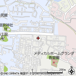 大阪府枚方市香里園山之手町25-8周辺の地図