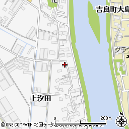 愛知県西尾市一色町松木島上汐田63周辺の地図