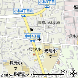 タイムズ宝塚小林駐車場周辺の地図