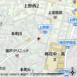 弘安表具店周辺の地図