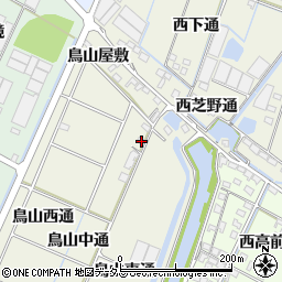 愛知県西尾市一色町酒手島鳥山中通1周辺の地図