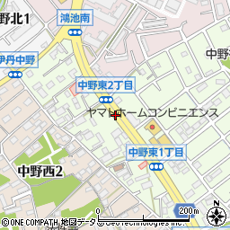 中野東周辺の地図