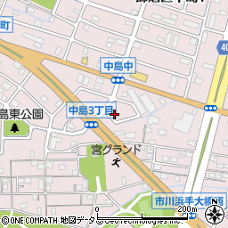 兵庫県姫路市飾磨区中島3丁目19周辺の地図