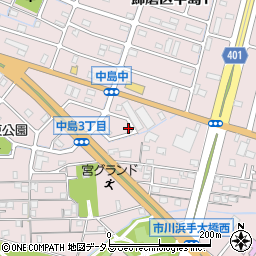 兵庫県姫路市飾磨区中島3丁目22周辺の地図
