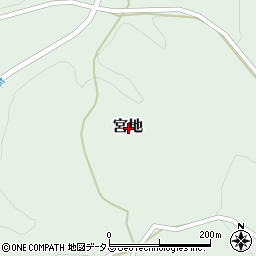 岡山県加賀郡吉備中央町宮地周辺の地図