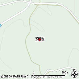 岡山県吉備中央町（加賀郡）宮地周辺の地図