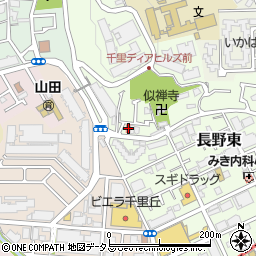 大阪府吹田市長野東24-11周辺の地図