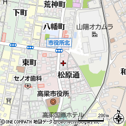岡山県高梁市松原通周辺の地図