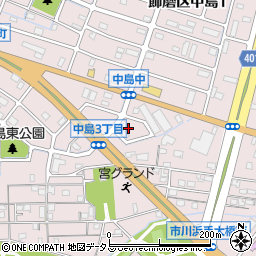兵庫県姫路市飾磨区中島3丁目20-1周辺の地図