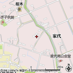 静岡県掛川市家代1818周辺の地図