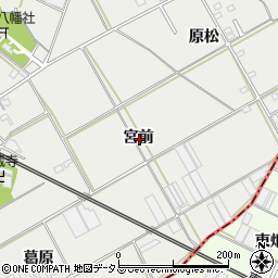 愛知県豊川市伊奈町宮前周辺の地図