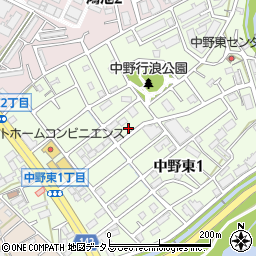 兵庫県伊丹市中野東周辺の地図