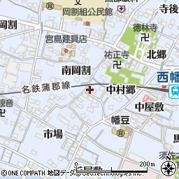 愛知県西尾市西幡豆町中村郷46周辺の地図