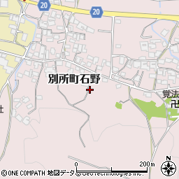 兵庫県三木市別所町石野822周辺の地図