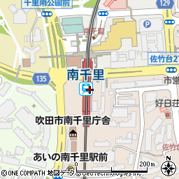 スギ薬局　南千里駅前店周辺の地図
