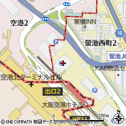 大阪国際空港駐車場周辺の地図