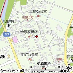 静岡県袋井市上山梨1467周辺の地図