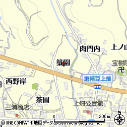 愛知県西尾市東幡豆町築園周辺の地図