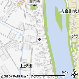 愛知県西尾市一色町松木島上汐田112周辺の地図
