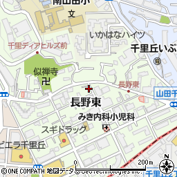 大阪府吹田市長野東11-33周辺の地図