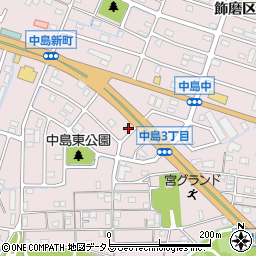 兵庫県姫路市飾磨区中島3丁目156周辺の地図