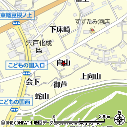 愛知県西尾市東幡豆町向山周辺の地図