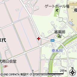 静岡県掛川市家代158周辺の地図
