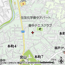 大阪府豊中市本町9丁目2周辺の地図