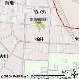 愛知県豊橋市長瀬町桜井周辺の地図