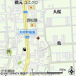 愛知県豊橋市大村町桜島周辺の地図