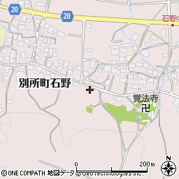 兵庫県三木市別所町石野801周辺の地図