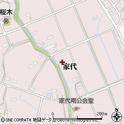 静岡県掛川市家代227周辺の地図