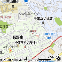大阪府吹田市長野東19-21周辺の地図