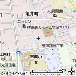 ティーオーエカーサ宝塚独身寮周辺の地図